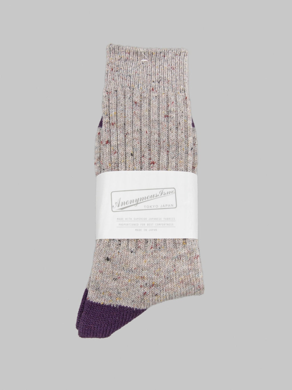 Anonymous Ism Tweed Nep Crew Socks Grey