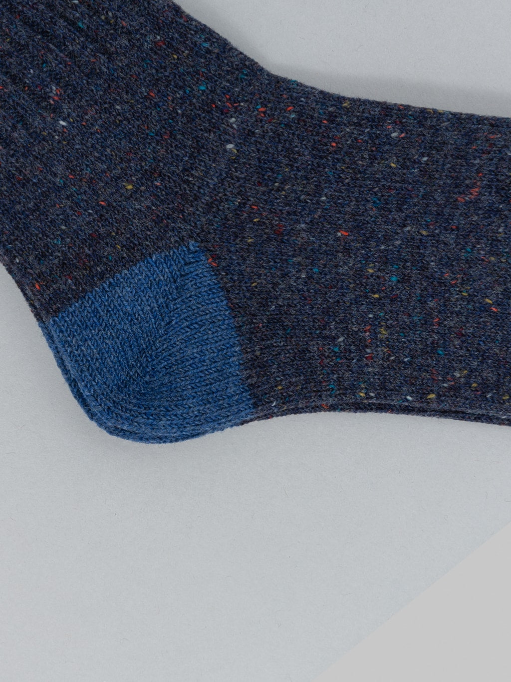 anonymous ism tweed nep crew socks navy heel