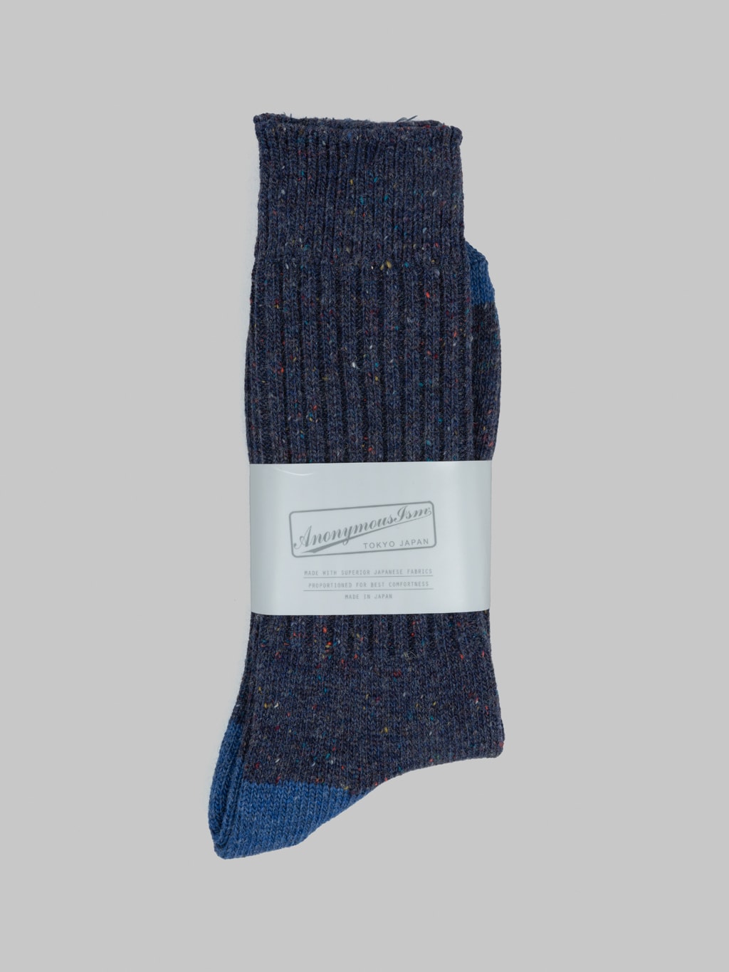 anonymous ism tweed nep crew socks navy