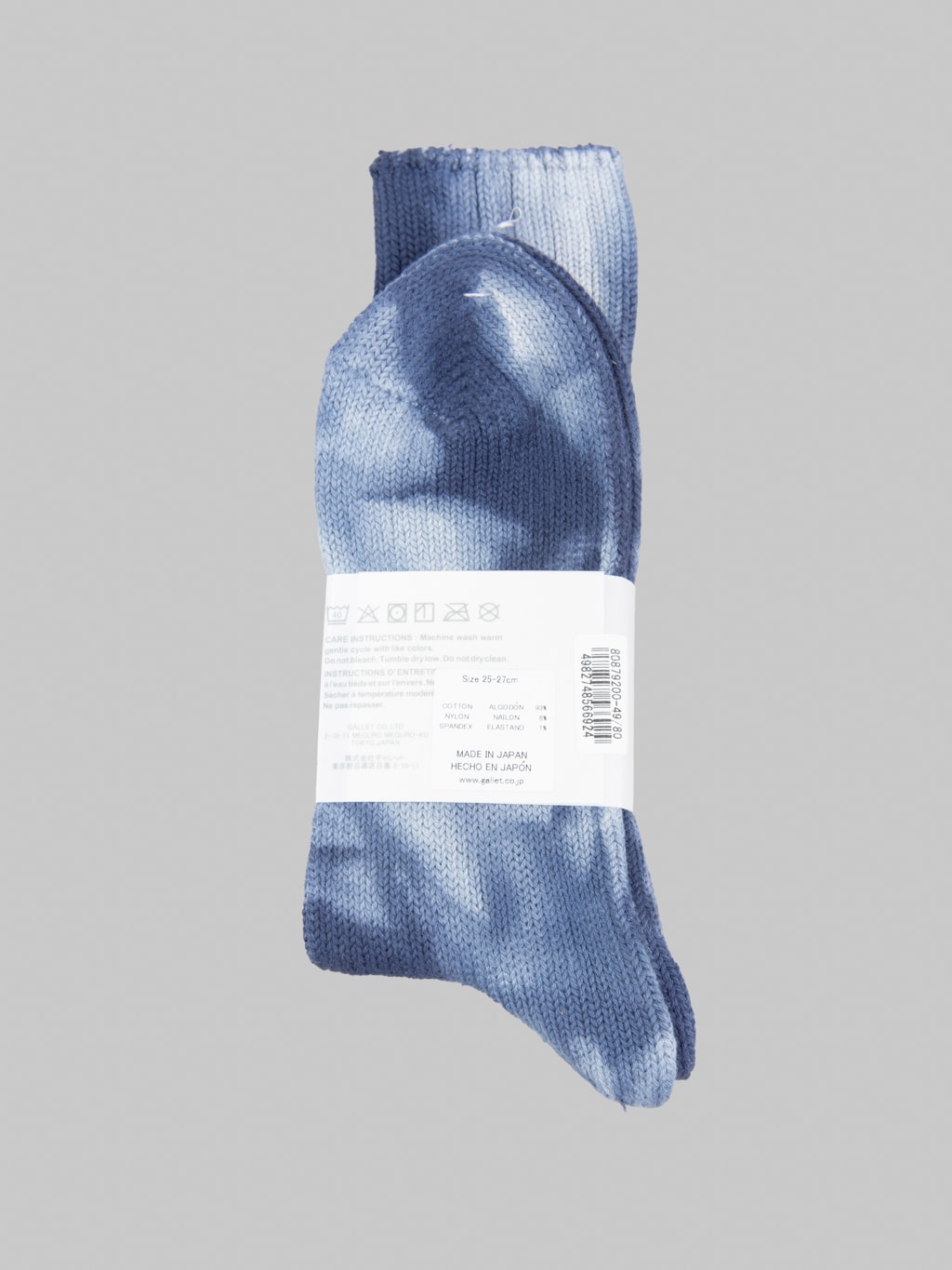 Anonymous Ism Uneven Dyed Crew Socks Navy