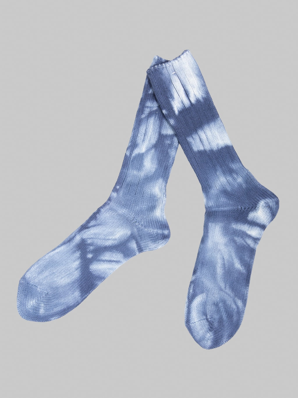 Anonymous Ism Uneven Dyed Crew Socks Navy