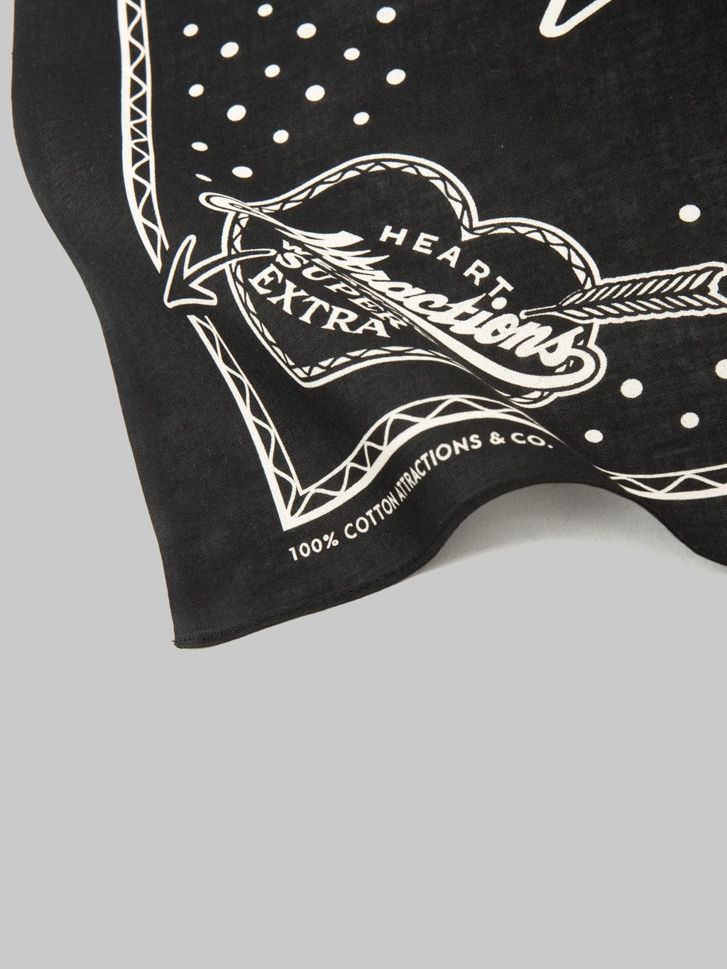 Attractions Heart Attractions Bandana Black