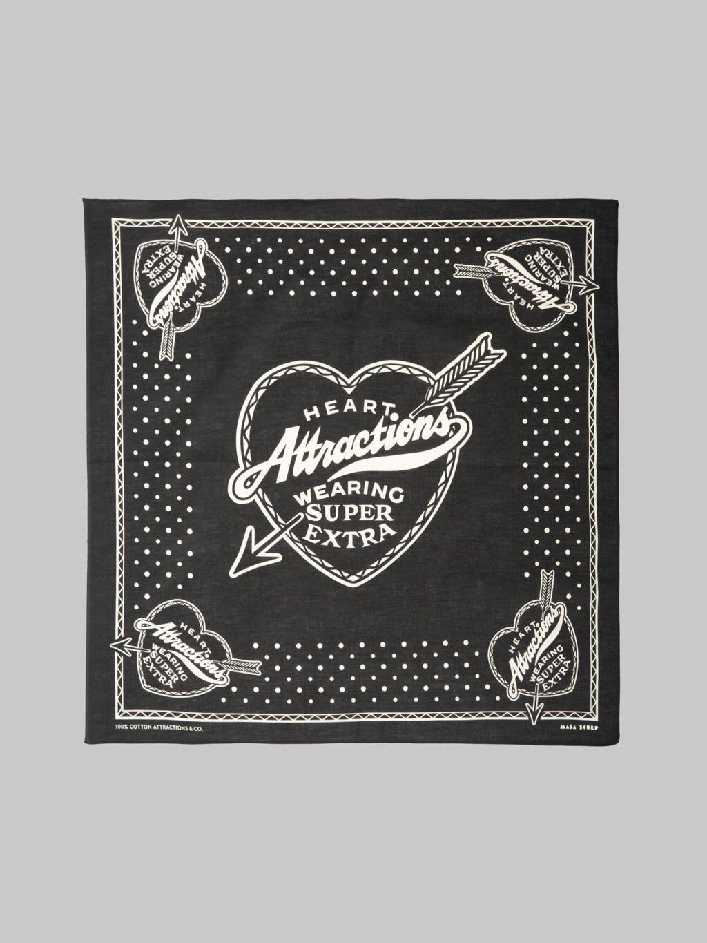 Attractions Heart Attractions Bandana Black