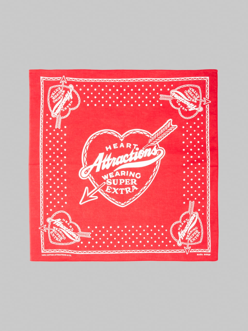 Attractions Heart Attractions Bandana Red