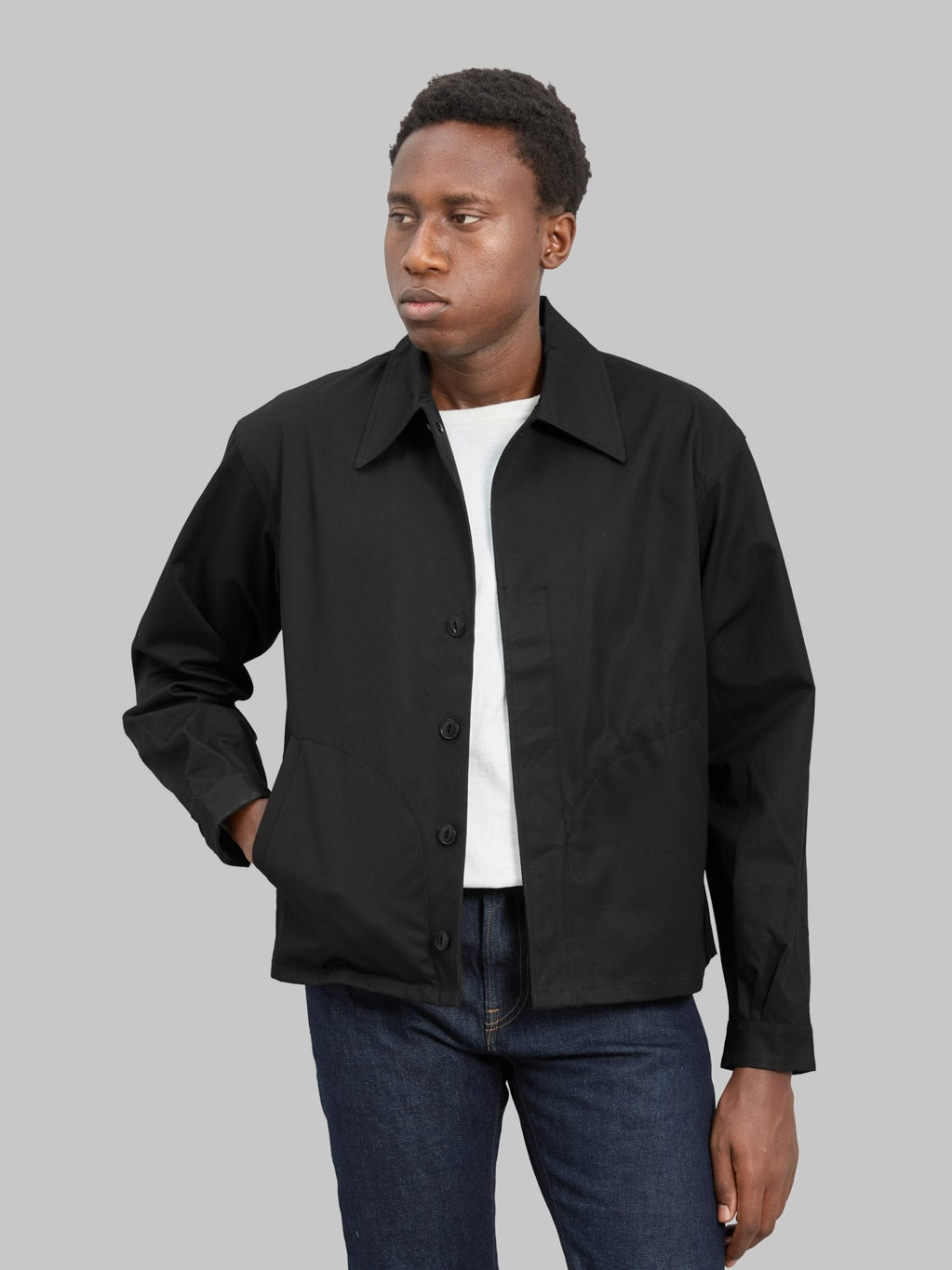 Attractions Wearmasters Lot.923 Smock Button Jacket Black