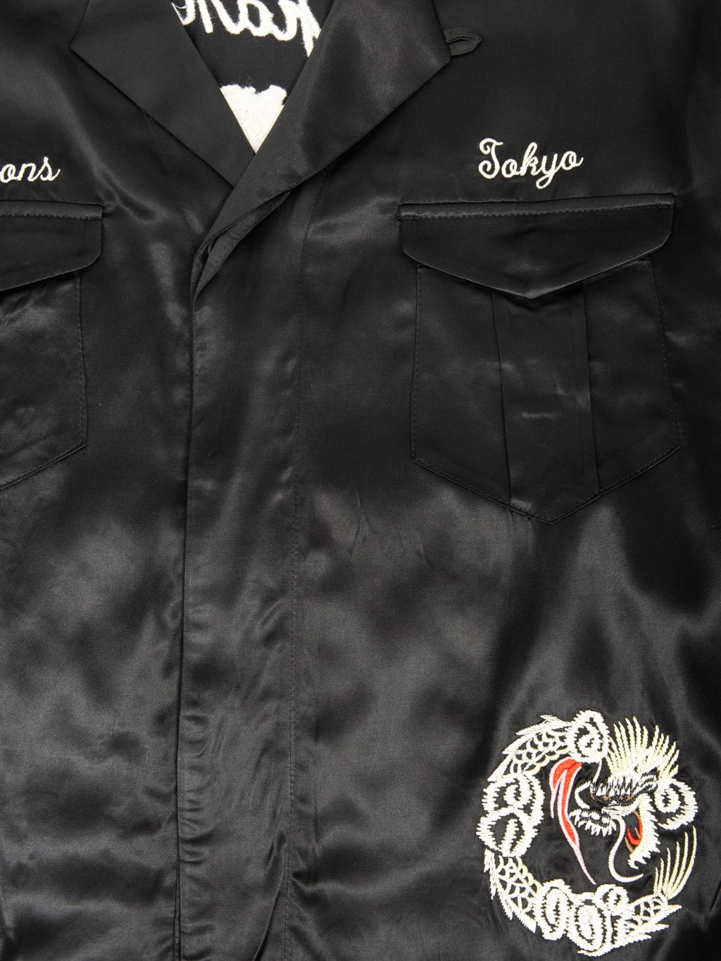 Attractions Wearmasters Lot.873 Souvenir Rayon Jacket Black