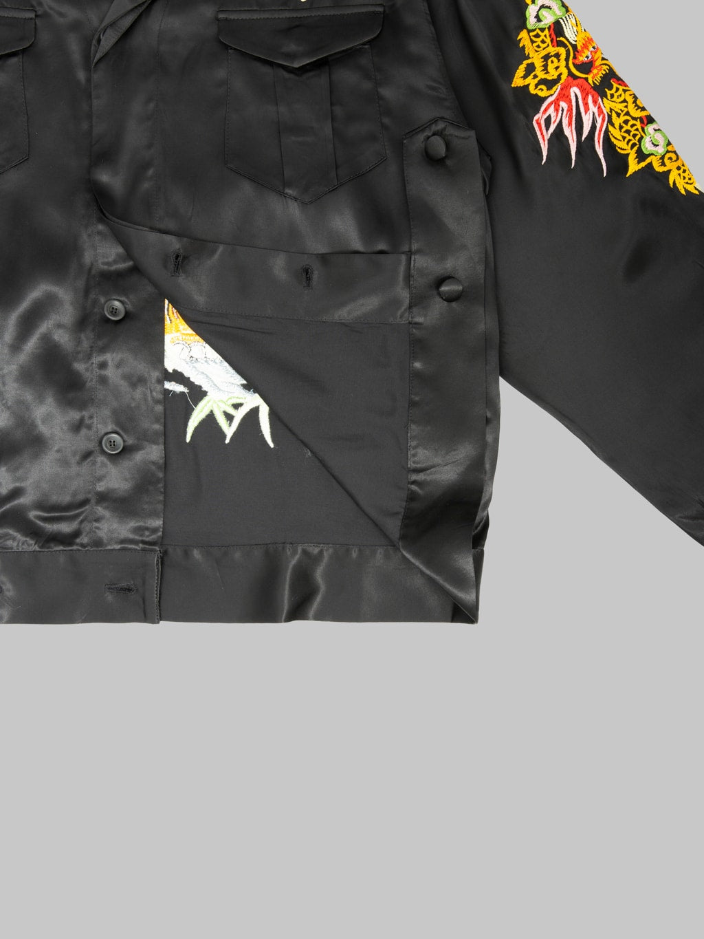 Attractions Wearmasters Lot.873 Souvenir Rayon Jacket Black