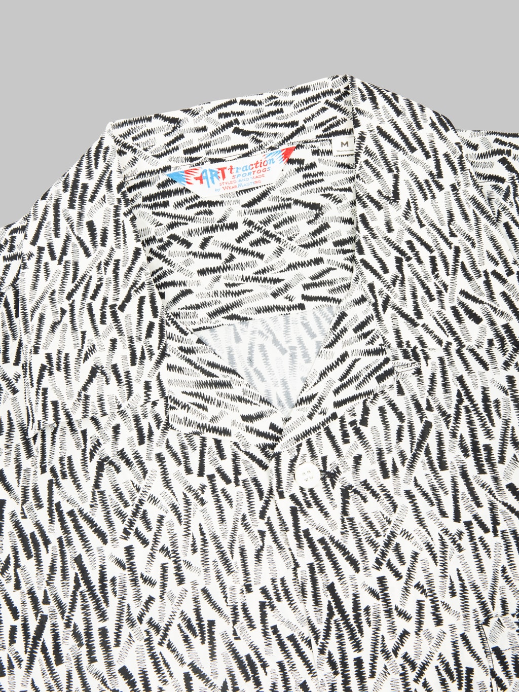 Attractions Wearmasters Lot.912 Zig-Zag Rayon Short Sleeve Shirt