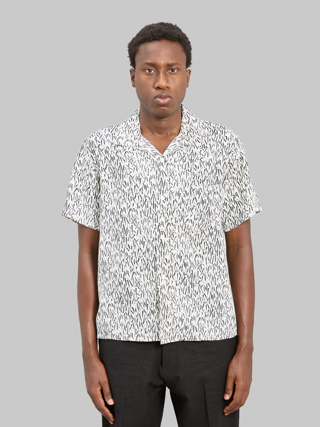 Attractions Wearmasters Lot.912 Zig-Zag Rayon Short Sleeve Shirt