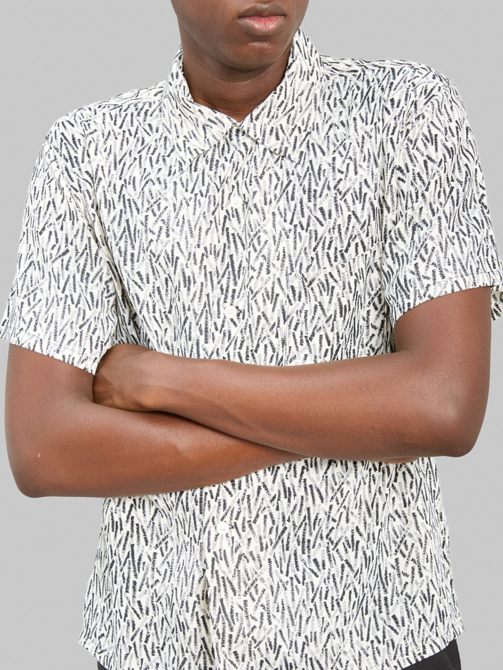 Attractions Wearmasters Lot.912 Zig-Zag Rayon Short Sleeve Shirt