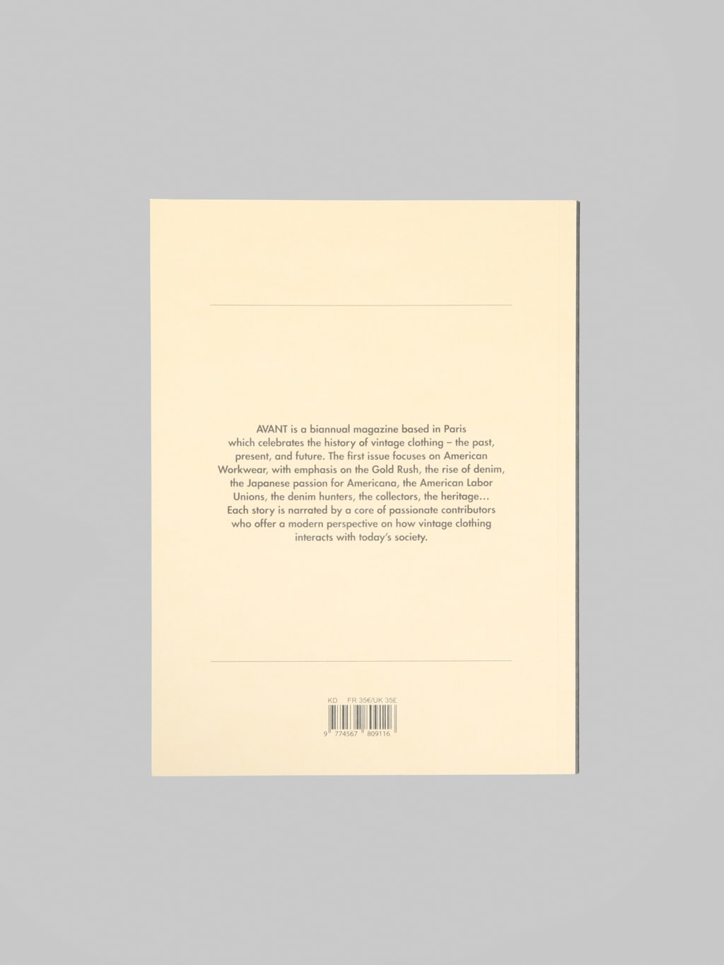 Avant Magazine Issue 1 - An Anthology Of American Workwear