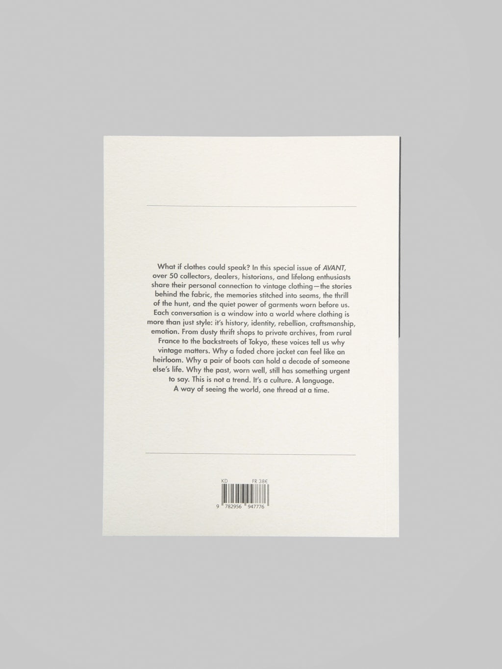 Avant Magazine Issue 7 - The Voices Behind Vintage Clothing