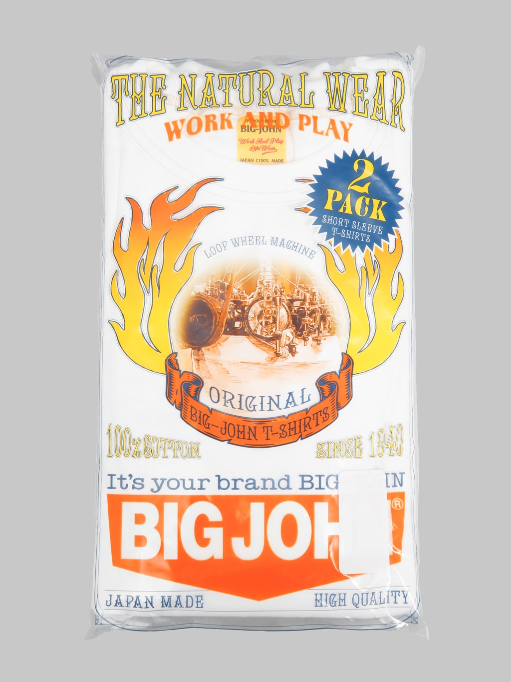 Big John Loopwheel 2-Pack T-Shirt White