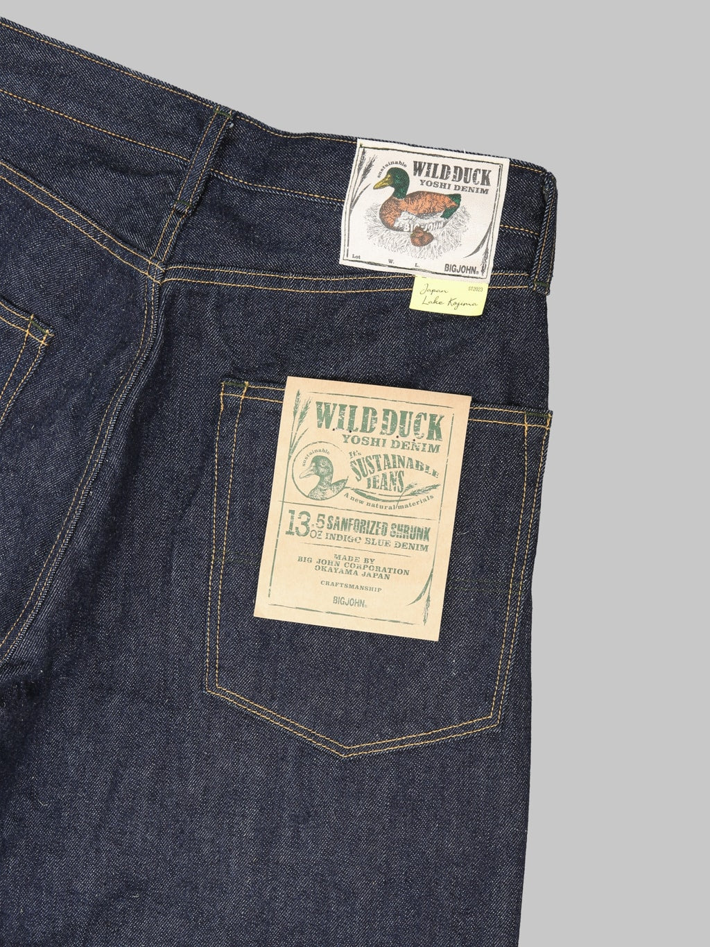 Big John M1011RC 13.5oz "Yoshidenim" Green Label Wild Duck Wide Straight Jeans