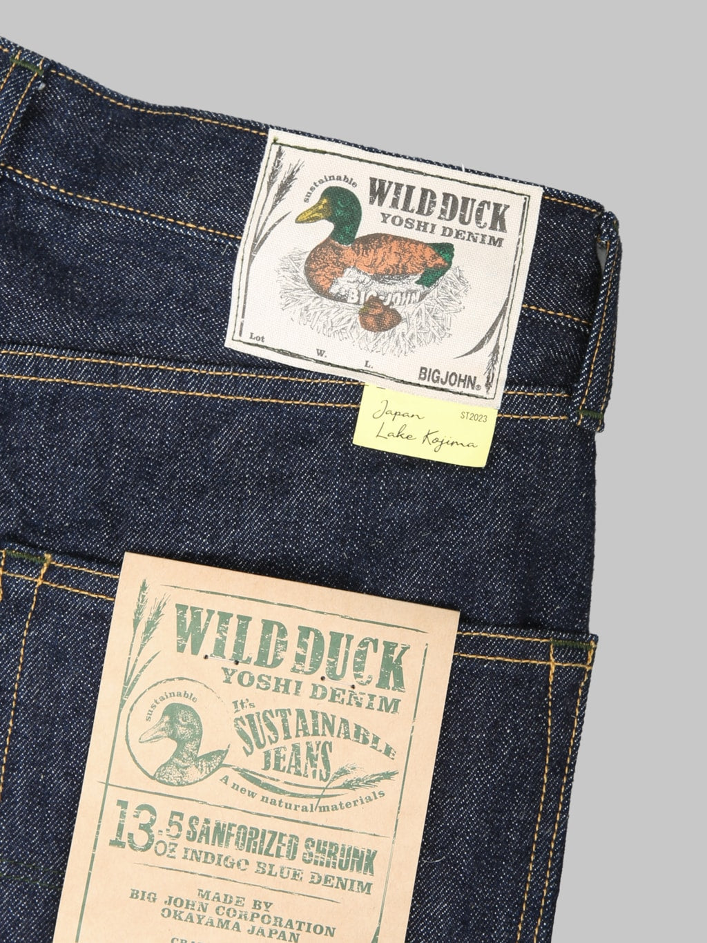 Big John M1011RC 13.5oz "Yoshidenim" Green Label Wild Duck Wide Straight Jeans