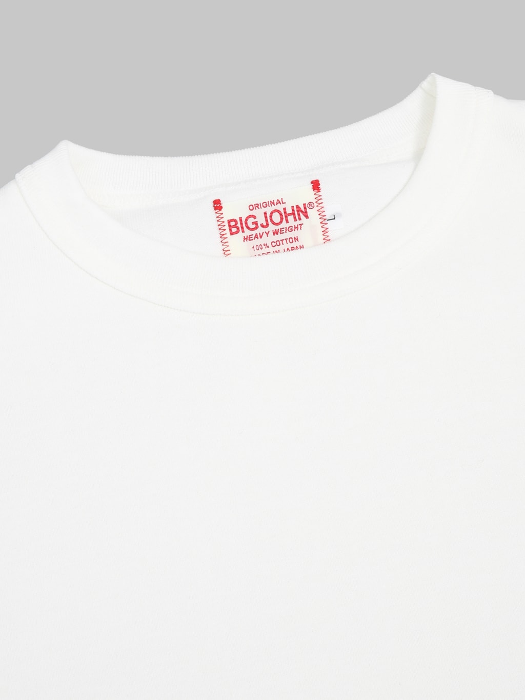 Big John MGTS01M Heavy Weight TShirt White brand tag