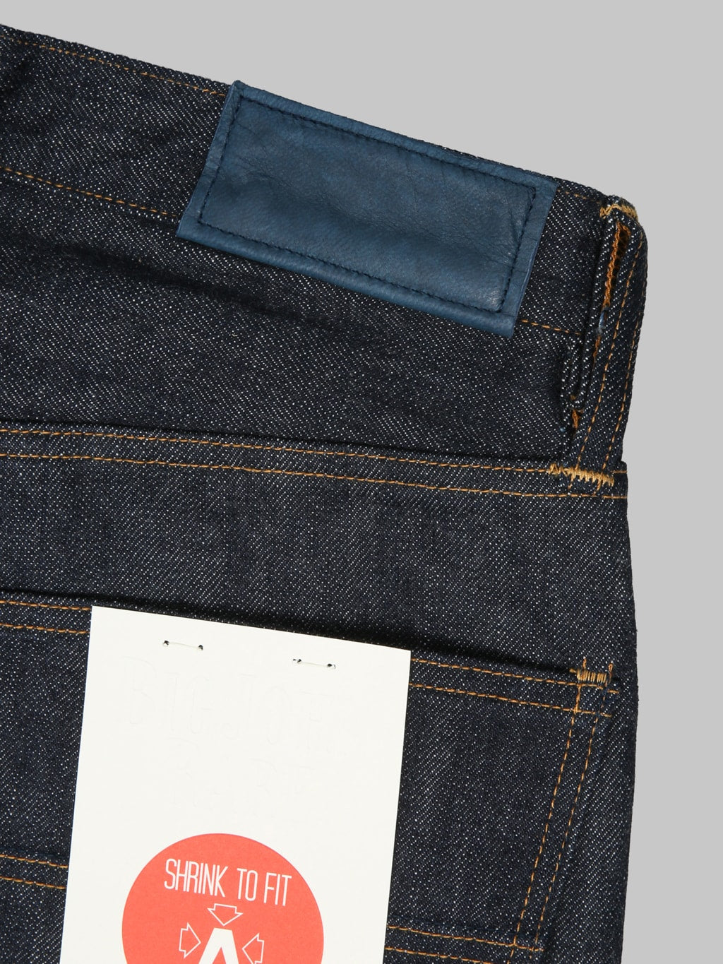Big John R008  Rare Straight Fit Jeans  leather patch