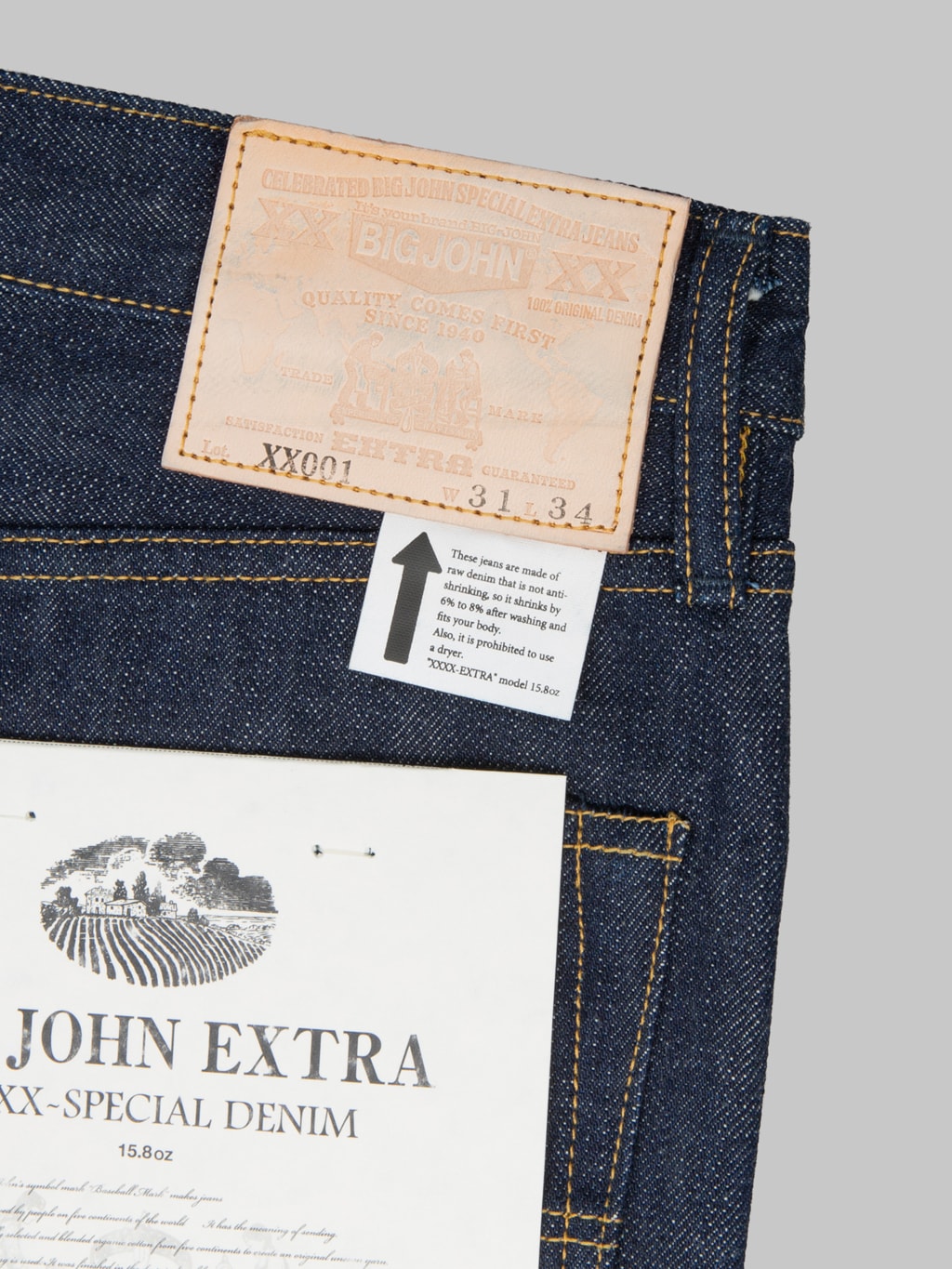 Big John XX001 15.8oz XXXX-Extra Regular Straight Jeans