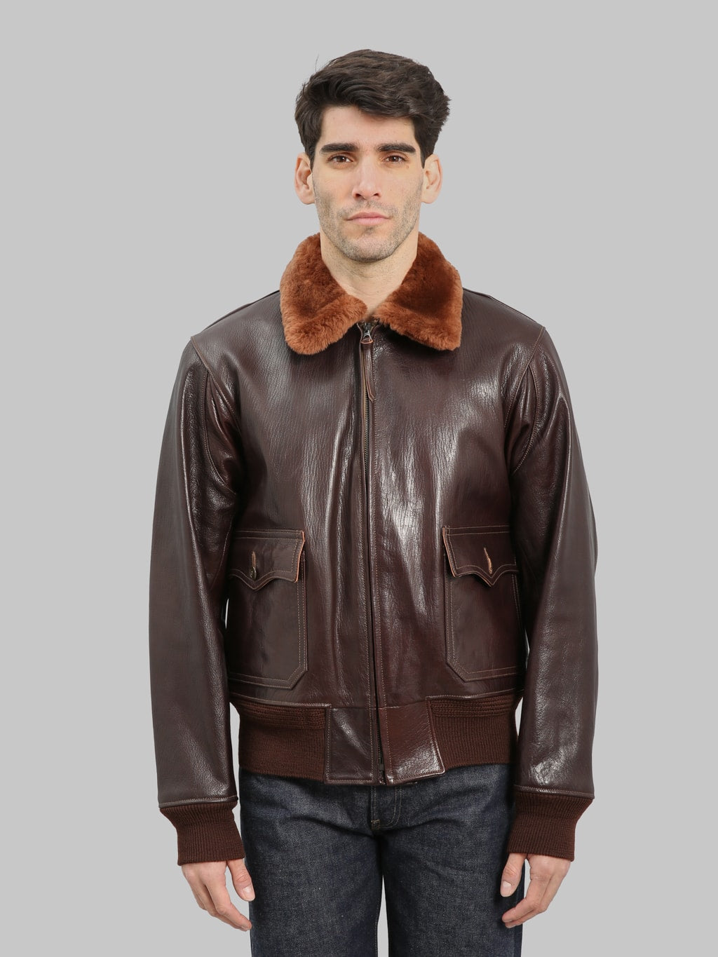 Buzz Rickson's BR80661 AN6552 "American Sportswear Co." Jacket Dark Brown - Redcast Heritage Co.
