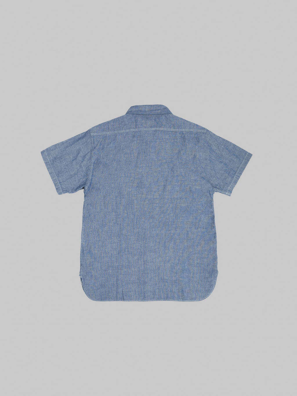 Buzz Rickson's BR35856 Chambray Short Sleeve Work Shirt Blue