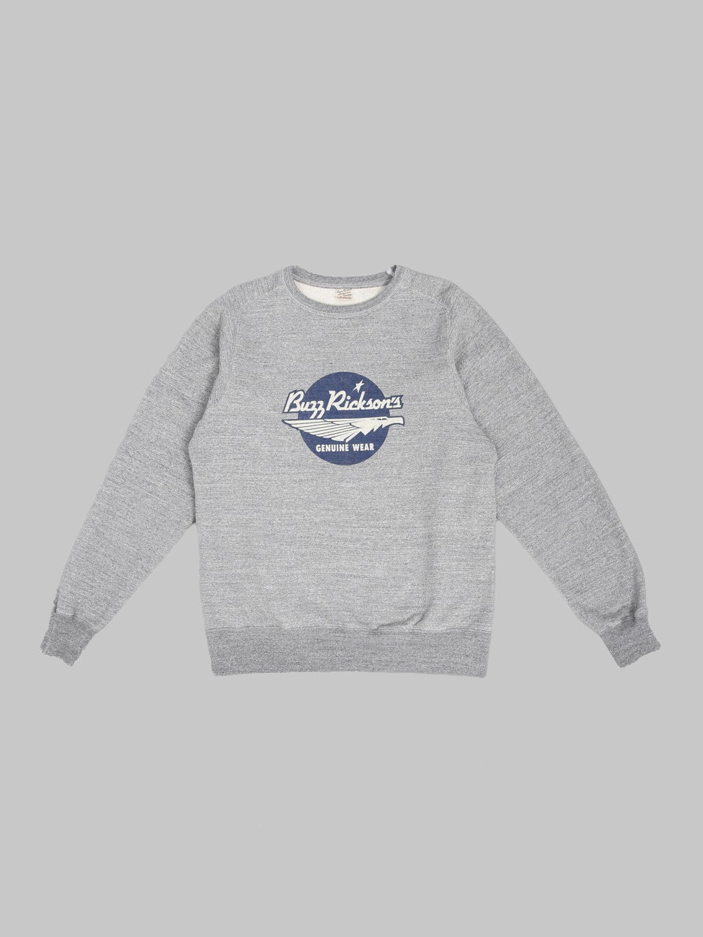 Buzz Rickson's BR69507 Freedom Sleeve Sweatshirt Heather Grey - Redcast Heritage Co.