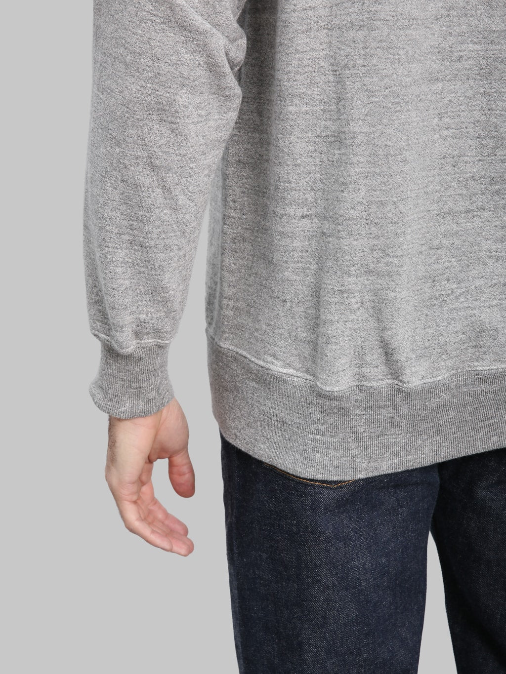 Buzz Rickson's BR69507 Freedom Sleeve Sweatshirt Heather Grey - Redcast Heritage Co.
