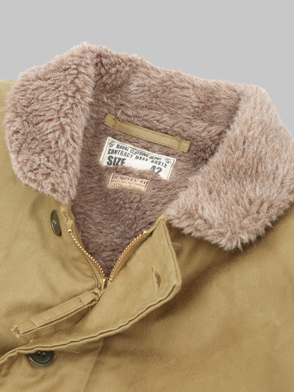 Buzz Rickson's BR15345 N-1 "Navy Department Demotex-Ed " Jacket Khaki - Redcast Heritage Co.