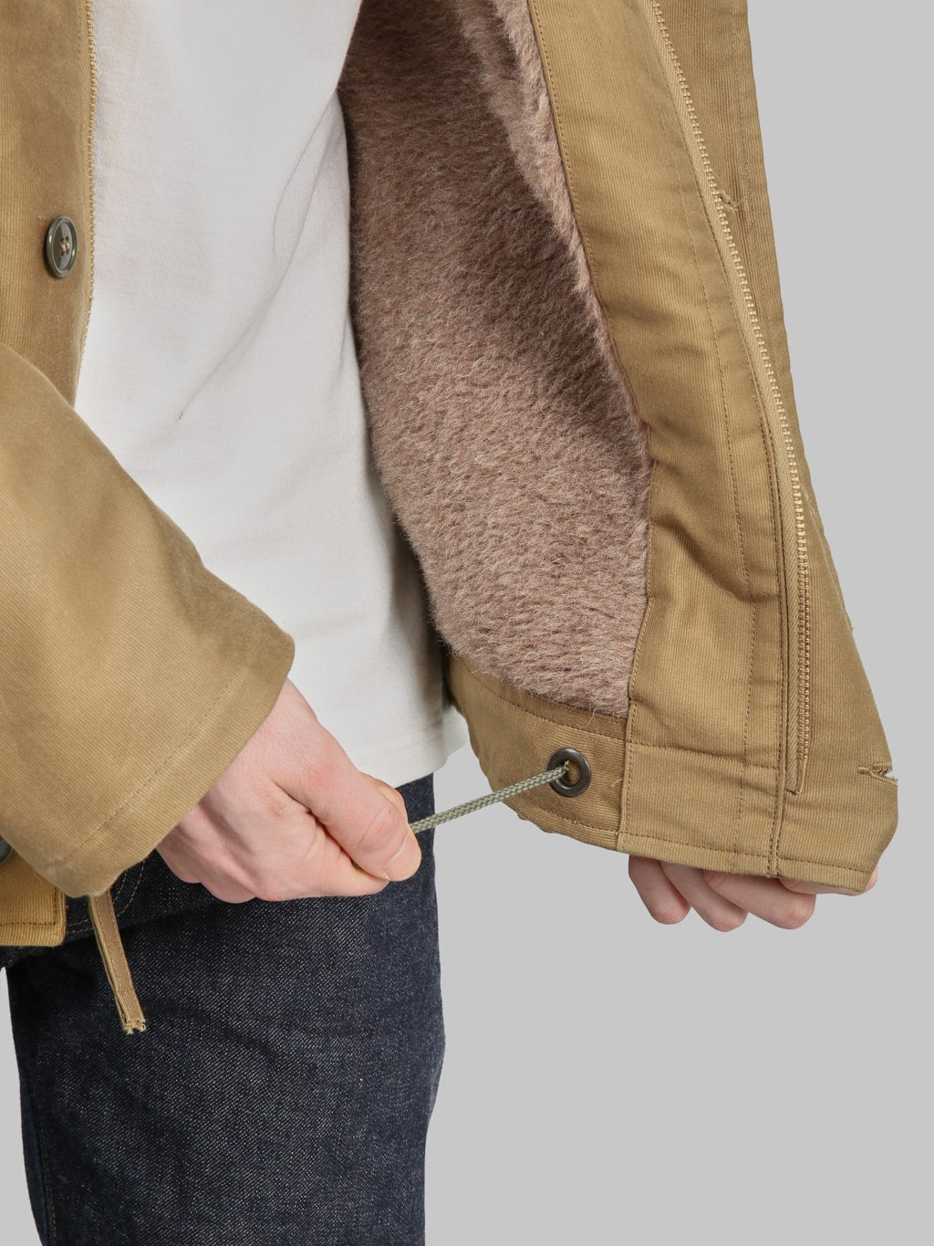 Buzz Rickson's BR15345 N-1 "Navy Department Demotex-Ed " Jacket Khaki - Redcast Heritage Co.