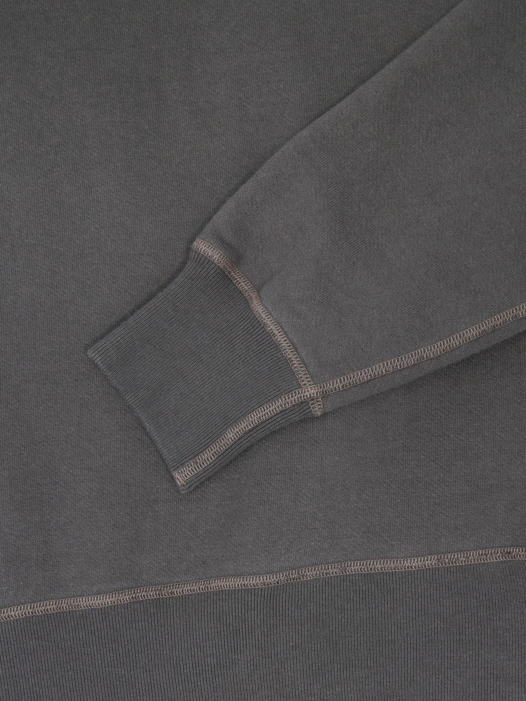 Buzz Ricksons BR65622 Set In Crewneck Sweatshirt Black  cuff closeup