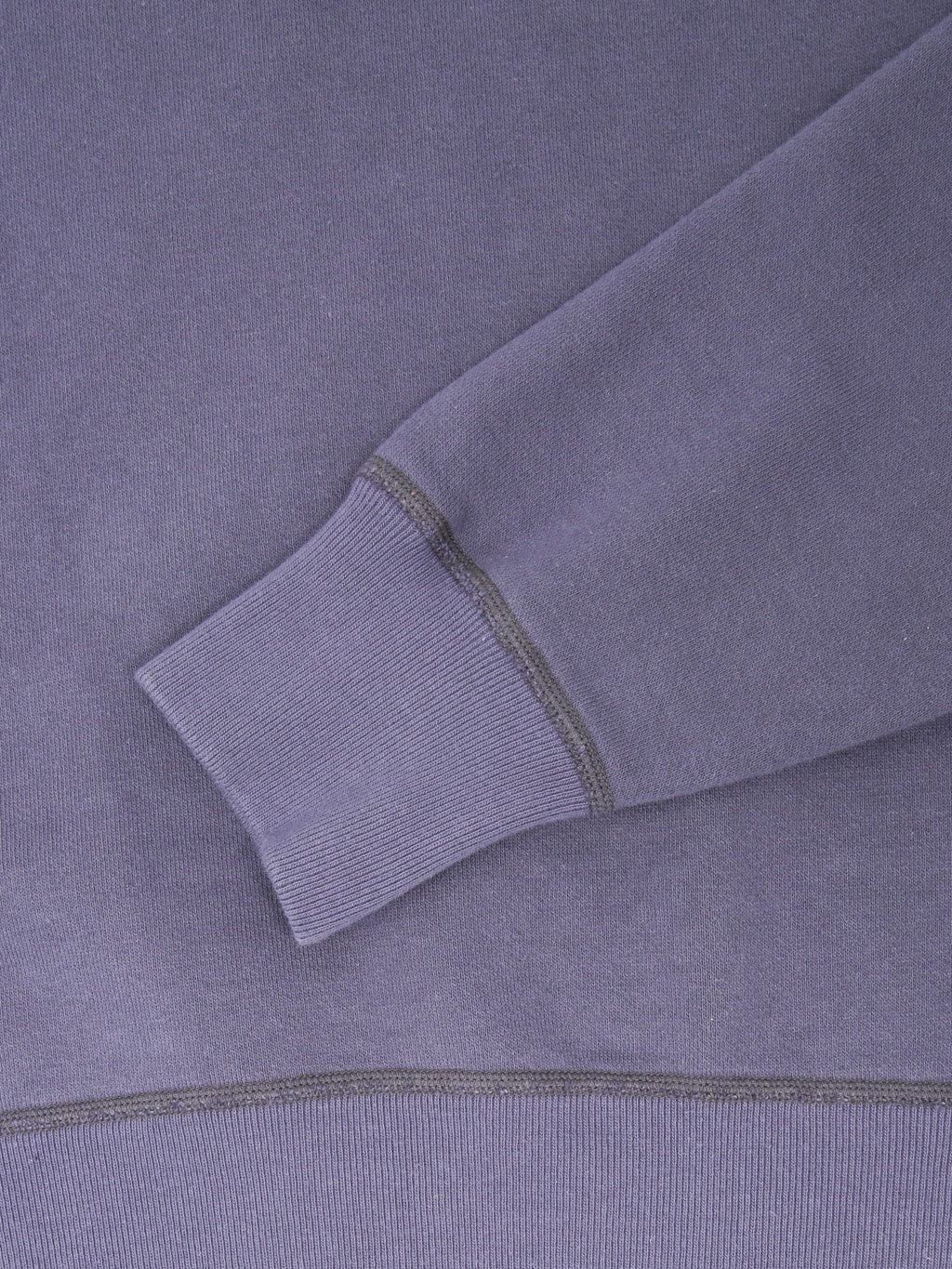 Buzz Ricksons BR65622 Set In Crewneck Sweatshirt Navy  cuff closeup