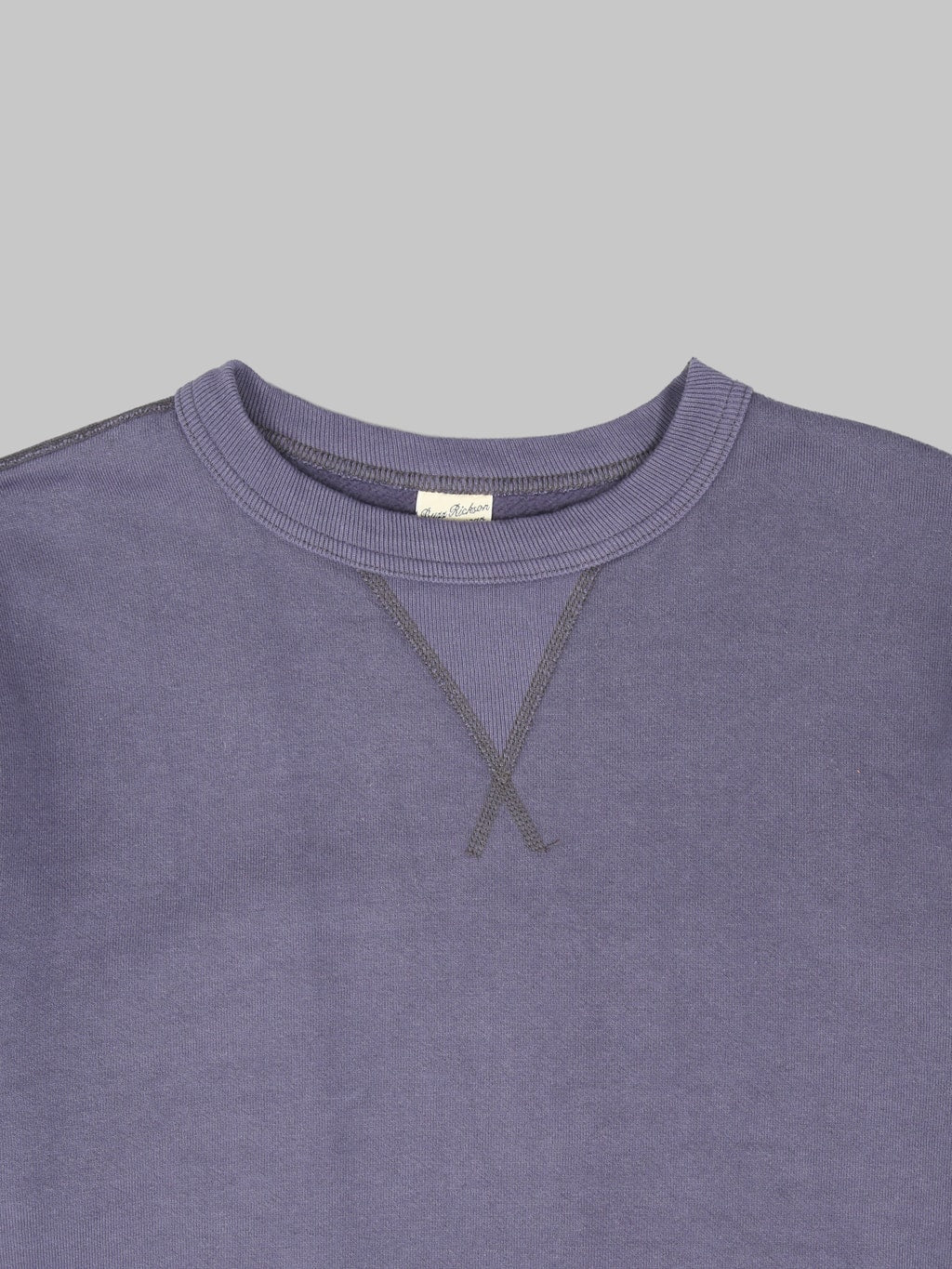 Buzz Ricksons BR65622 Set In Crewneck Sweatshirt Navy chest
