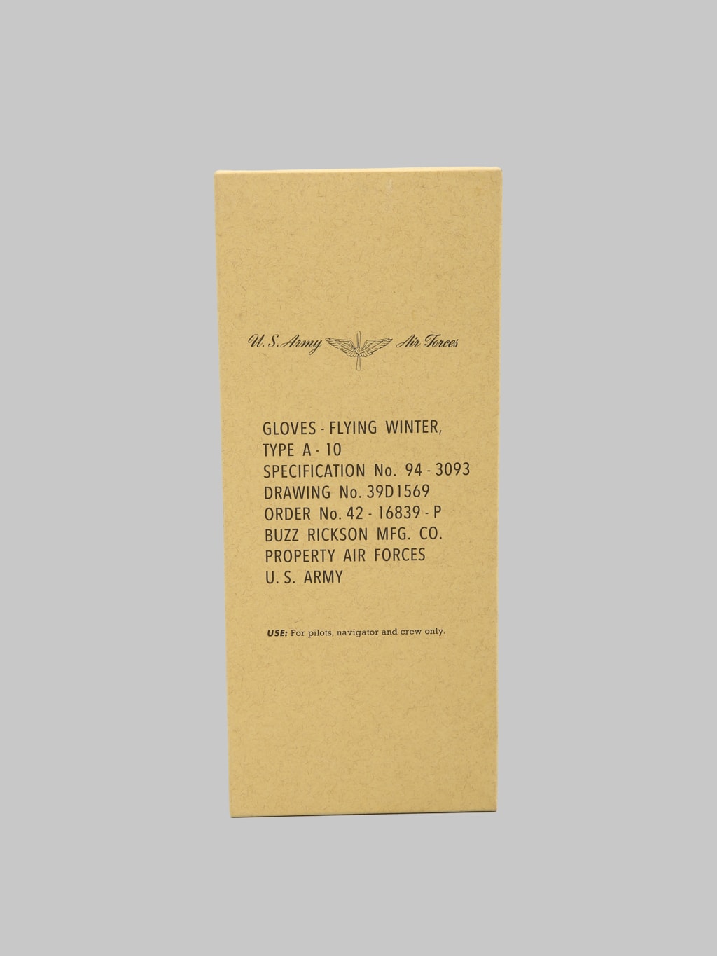 Buzz Rickson's BR02835 Type A-10 "Flying Winter" Brown Leather x Red Rib Gloves - Redcast Heritage Co.