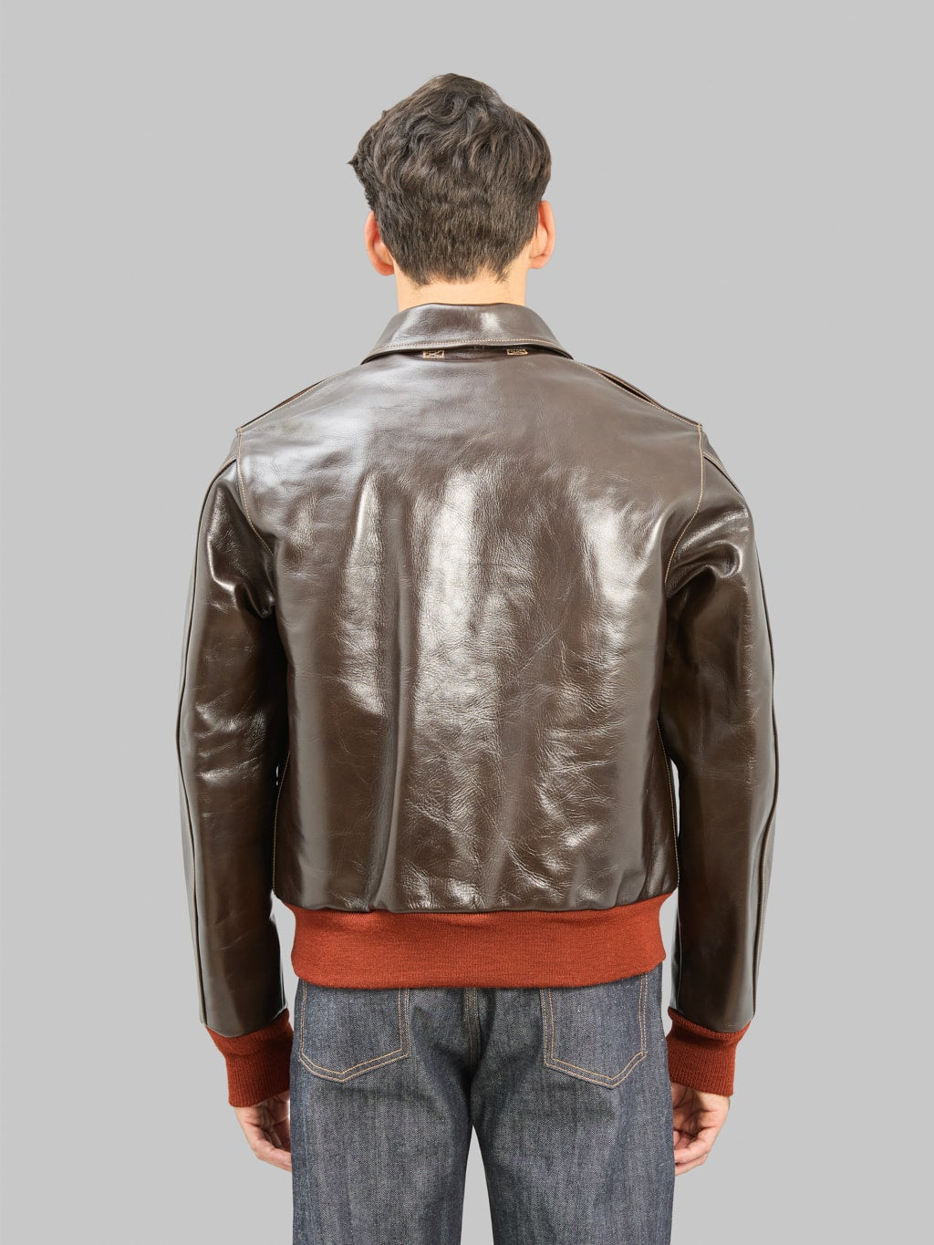Buzz Ricksons BR80644 Type A2 Horsehide Leather Jacket back fit