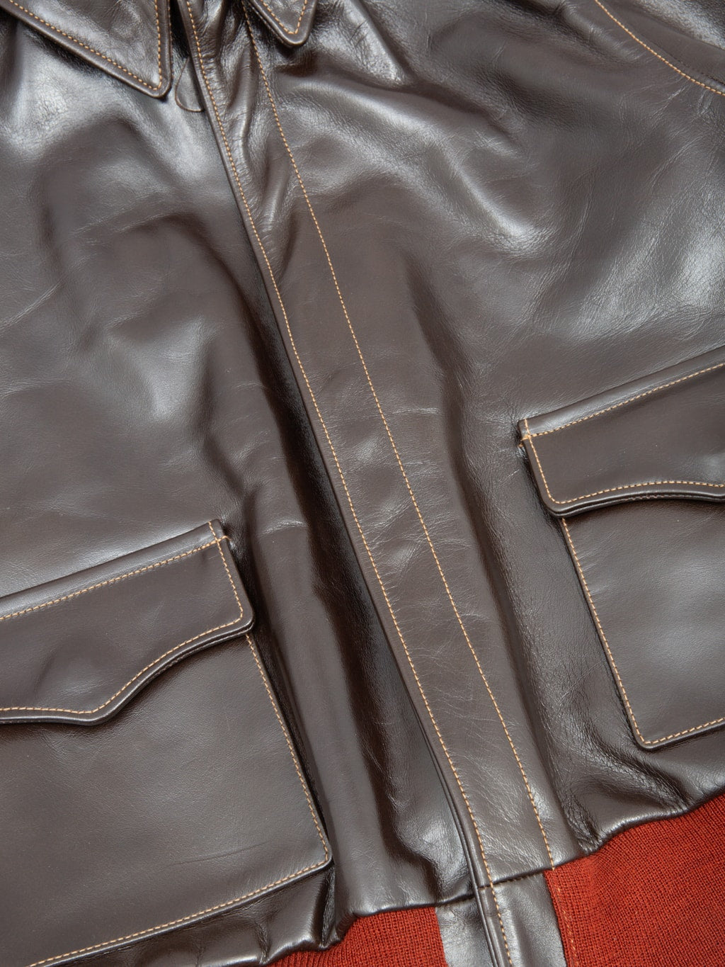 Buzz Ricksons BR80644 Type A2 Horsehide Leather Jacket pockets