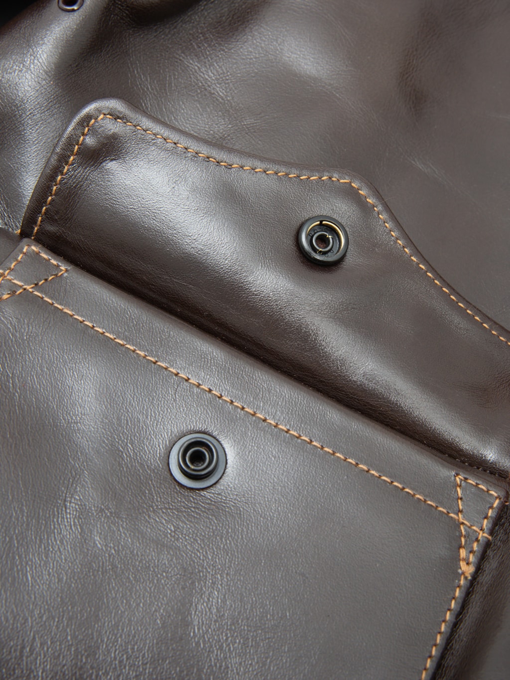 Buzz Ricksons BR80644 Type A2 Horsehide Leather Jacket snaps