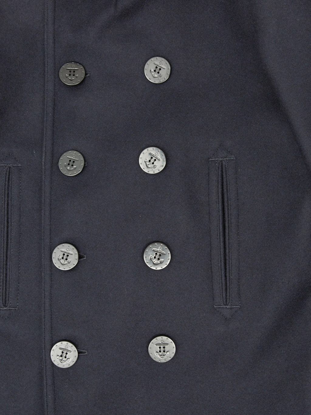 Buzz Ricksons BR11554 US Navy Pea Coat 13 star button