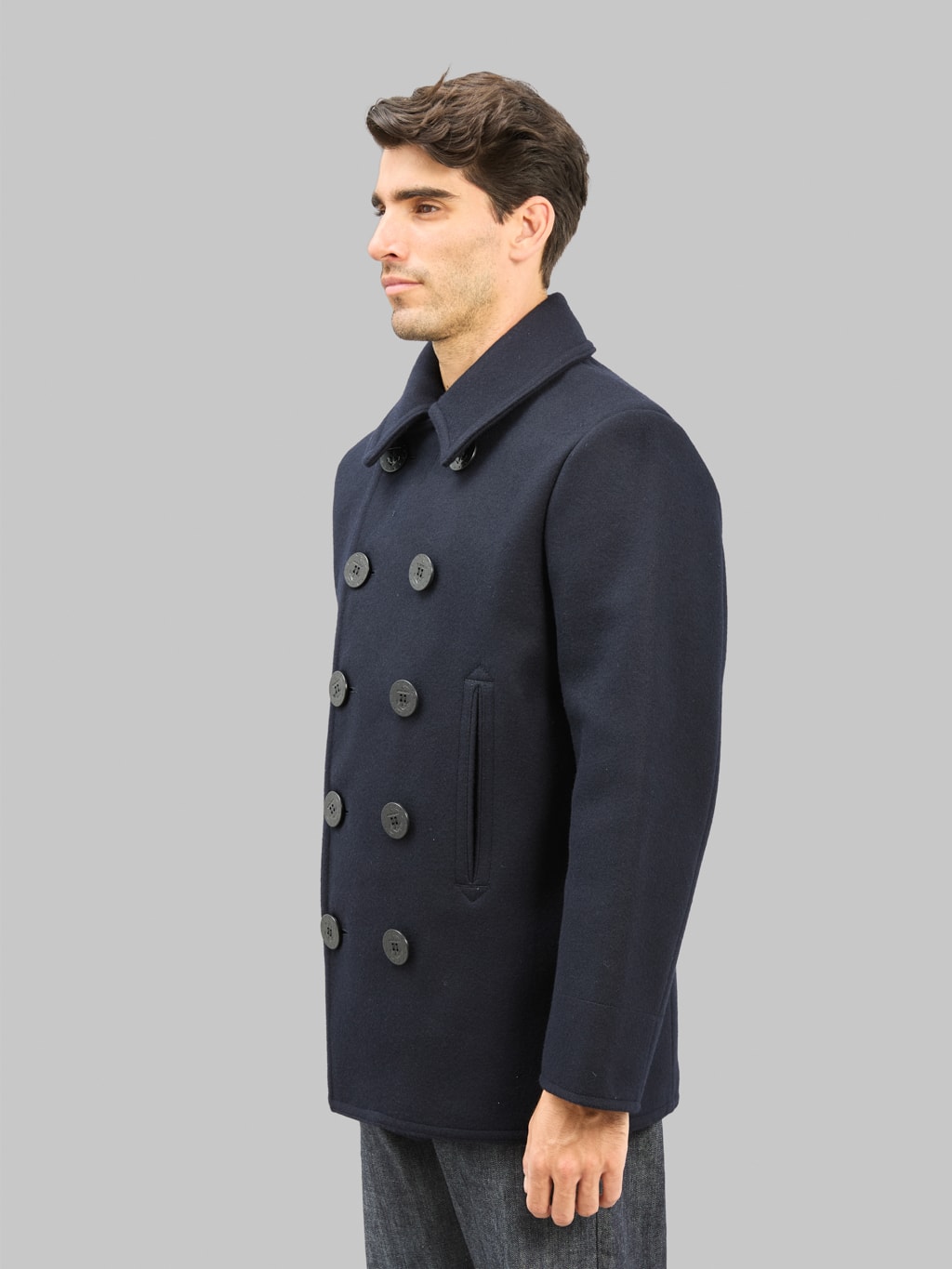 Buzz Ricksons BR11554 US Navy Pea Coat side look
