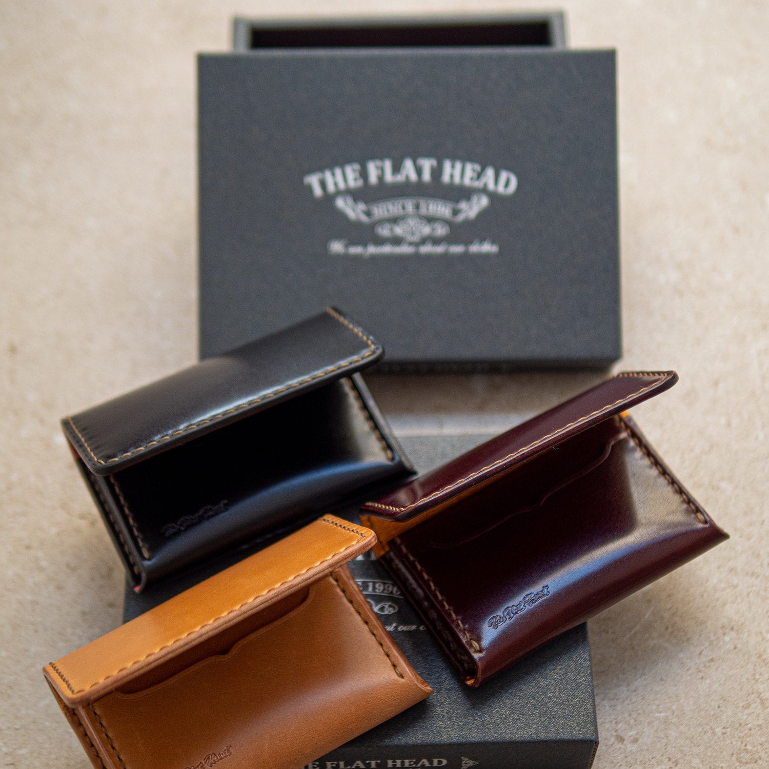 The Flat Head cordovan leather wallets