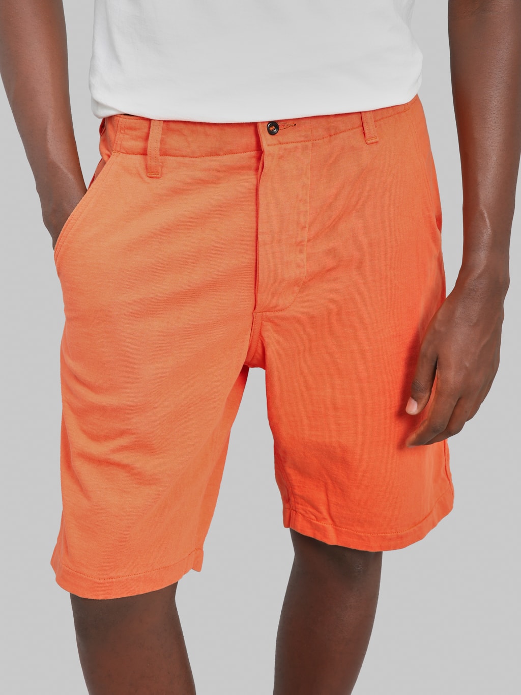 Deluxeware DX100J 12.5oz Hard Knit Shorts Texas Orange