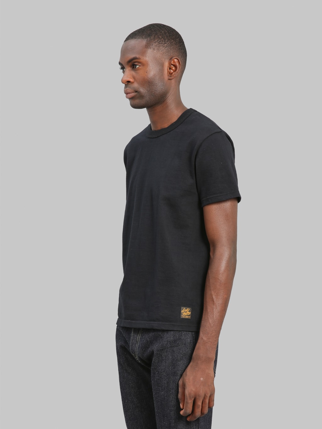Deluxeware Heavyweight Loopwheeled TShirt Black side fit
