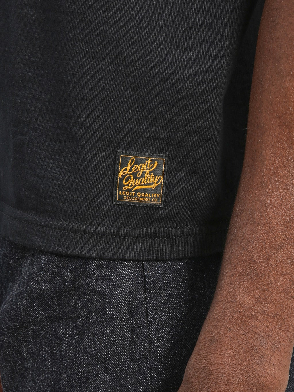 Deluxeware Heavyweight Loopwheeled TShirt Black logo