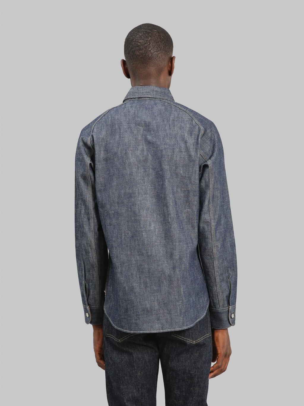 Deluxeware 7640 1940s Denim Shirt back look