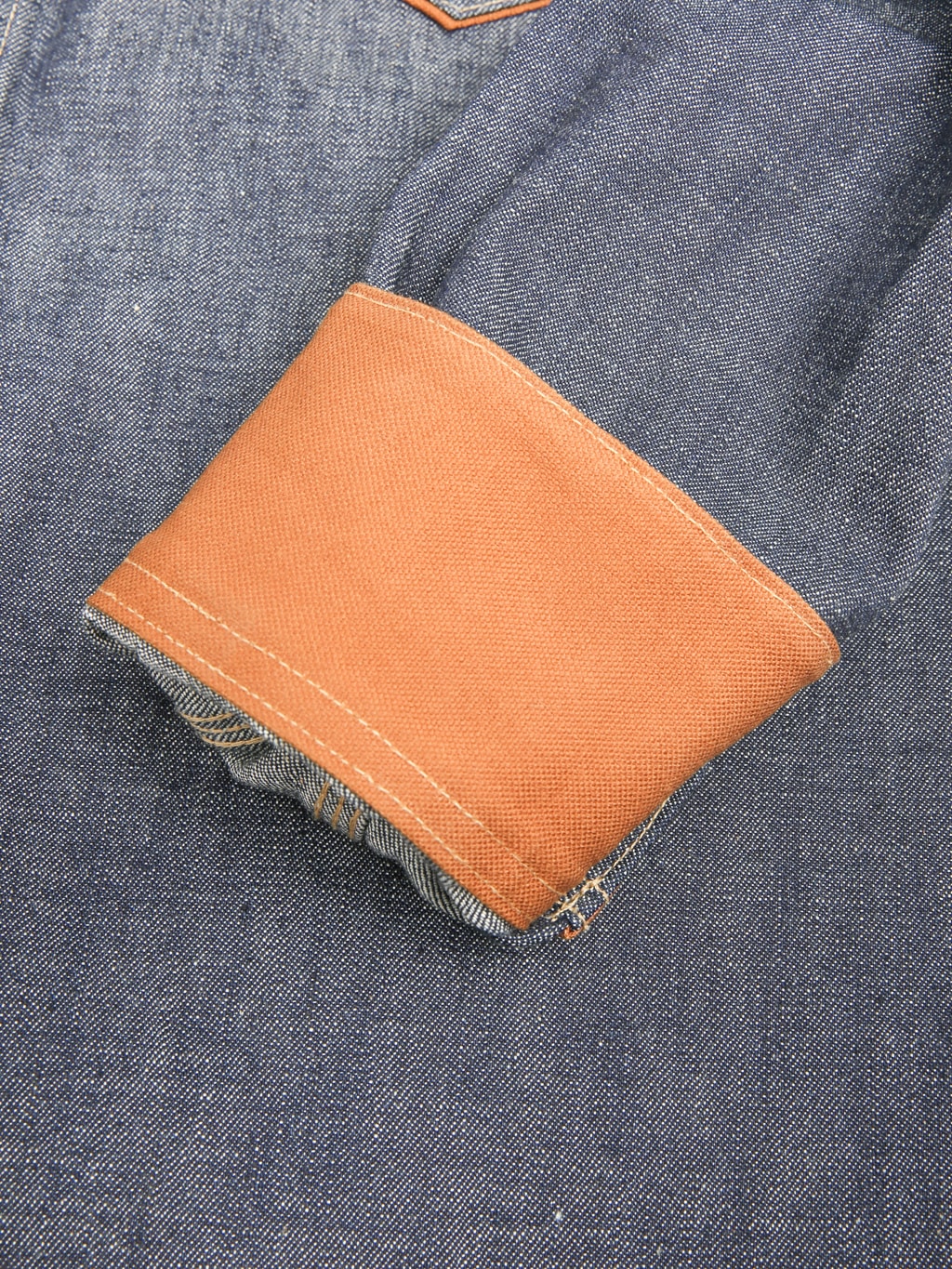 Deluxeware 7640 1940s Denim Shirt cuff closeup