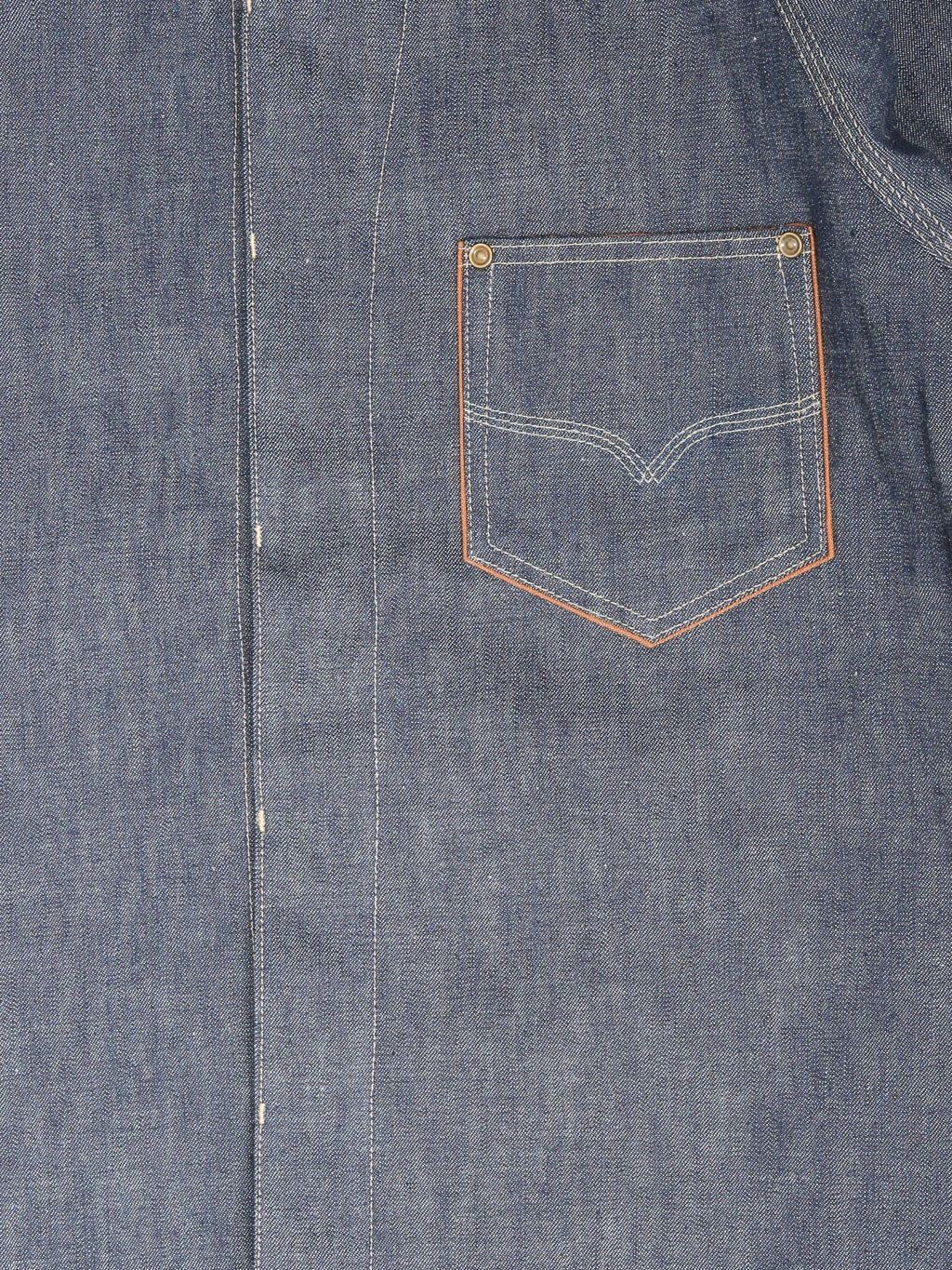 Deluxeware 7640 1940s Denim Shirt stitching