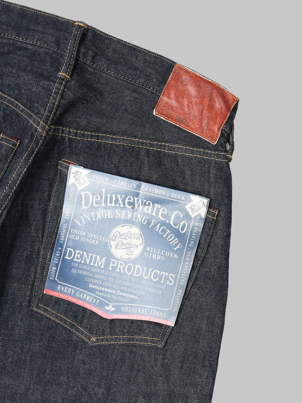 Deluxeware 1953XX Vintage Tapered Straight Jeans back pocket