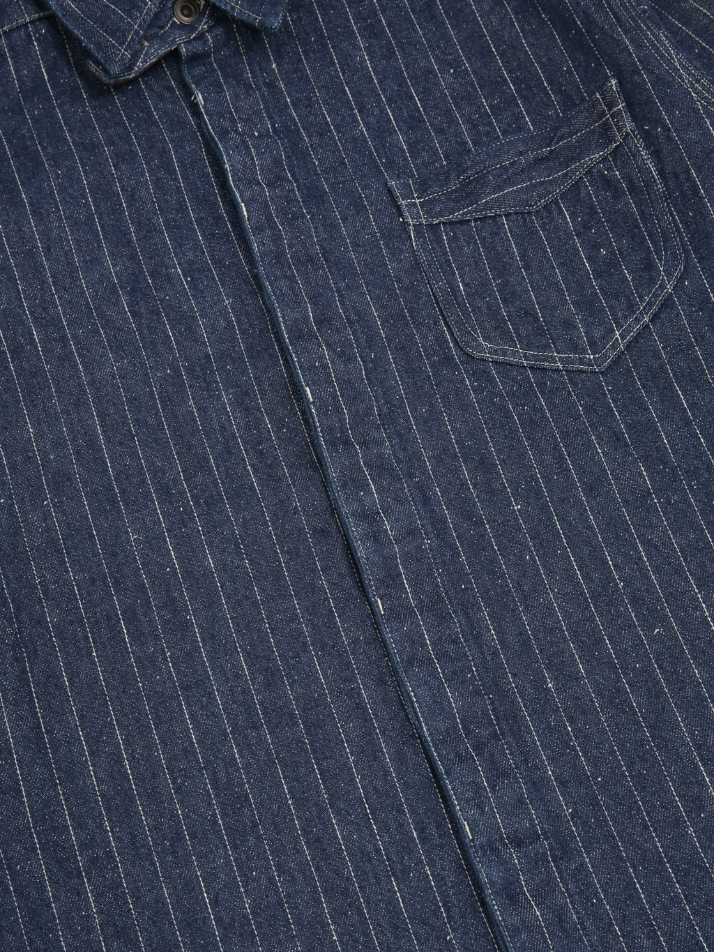 Deluxeware 7630A 20th Anniversary Wabash Indigo Denim Nel Shirt hide buttons
