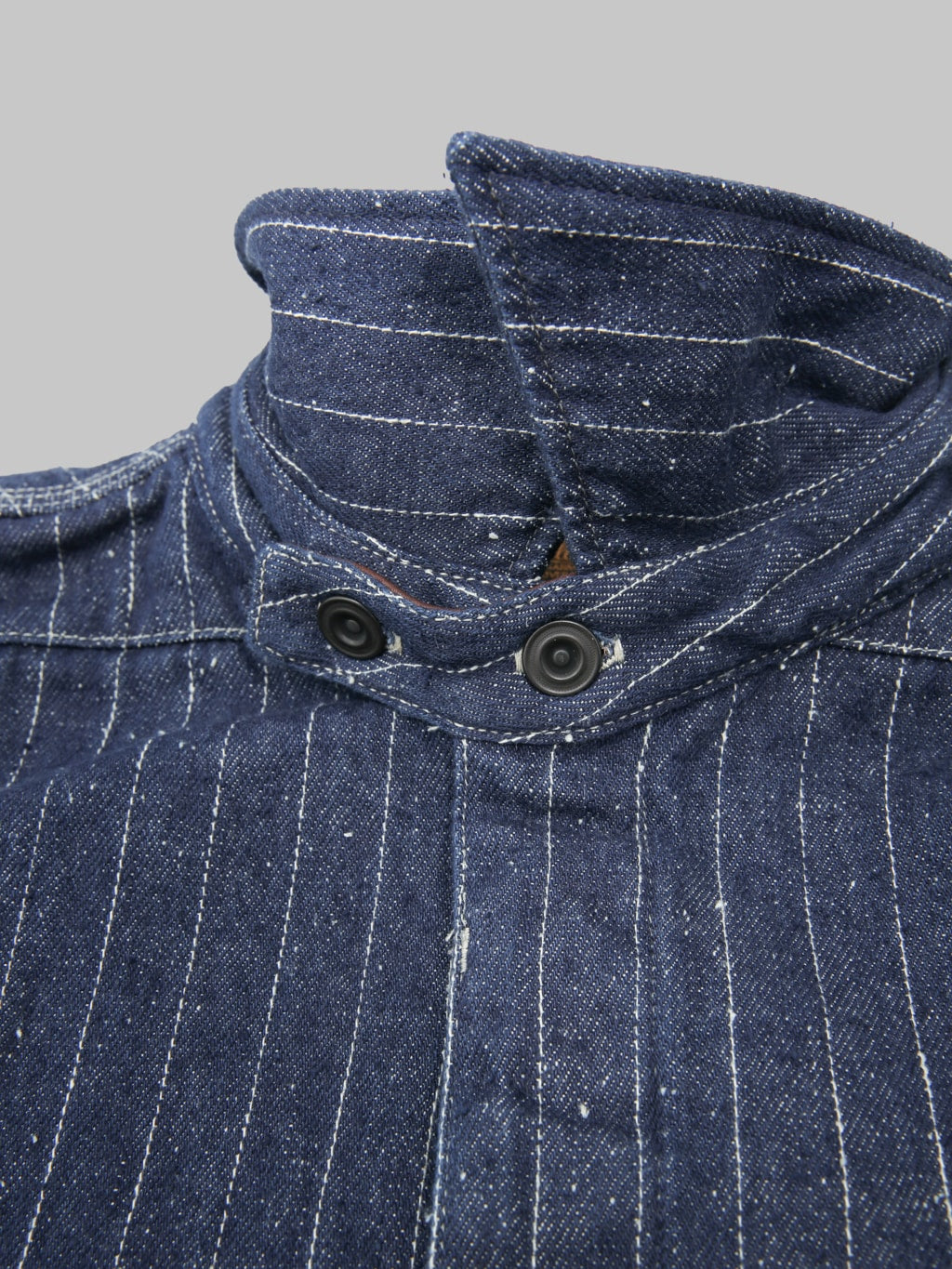 Deluxeware 7630A 20th Anniversary Wabash Indigo Denim Nel Shirt collar button