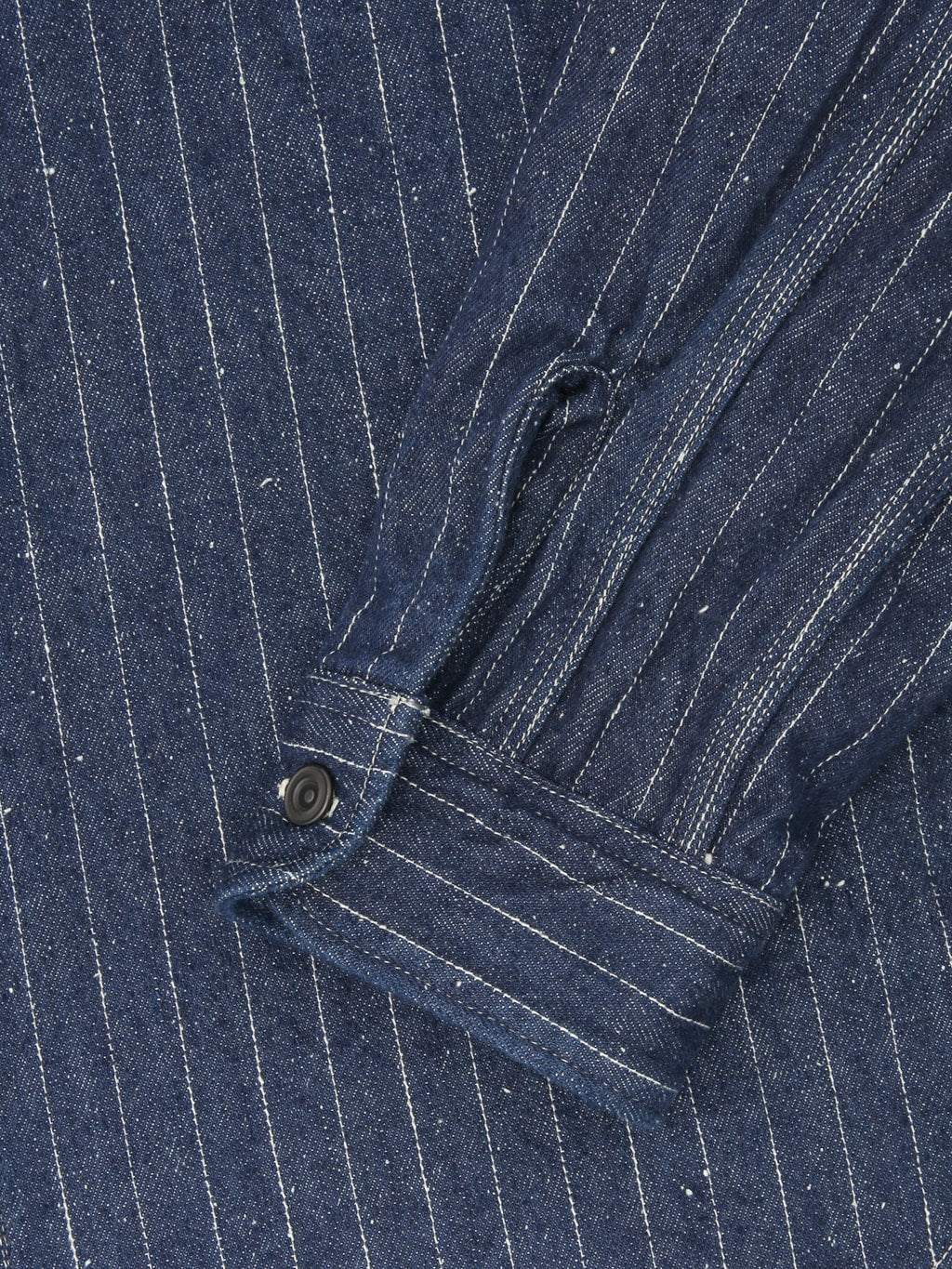 Deluxeware 7630A 20th Anniversary Wabash Indigo Denim Nel Shirt cuff