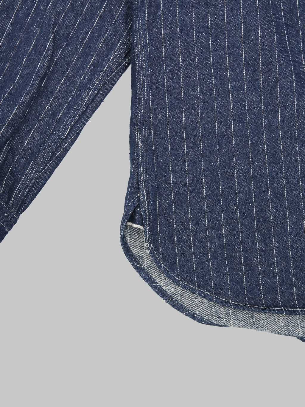 Deluxeware 7630A 20th Anniversary Wabash Indigo Denim Nel Shirt stitching