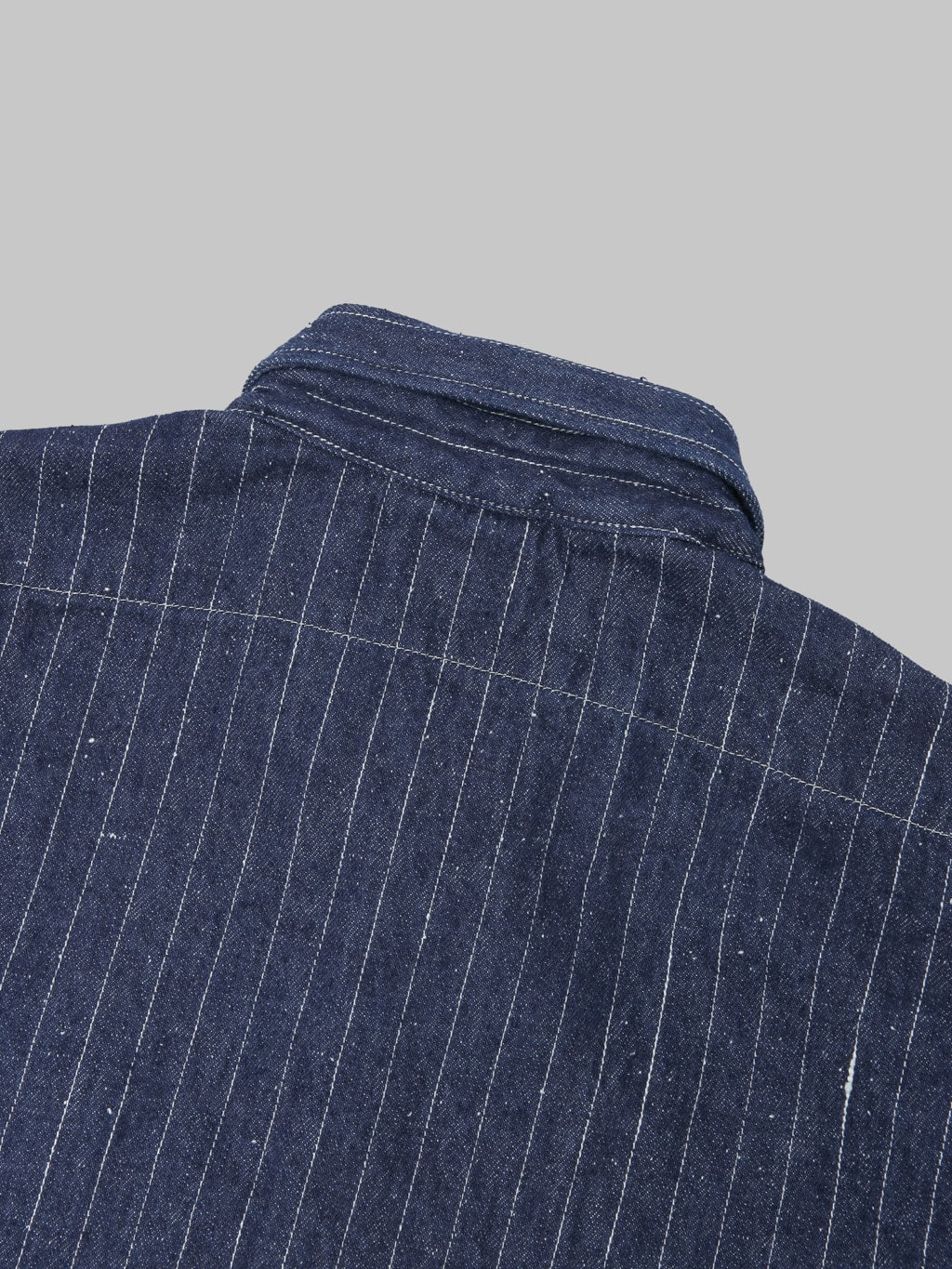 Deluxeware 7630A 20th Anniversary Wabash Indigo Denim Nel Shirt stitching